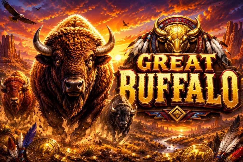 Cơn mưa móng mạ vàng rơi xuống nhân điểm trong 89KING Great Buffalo